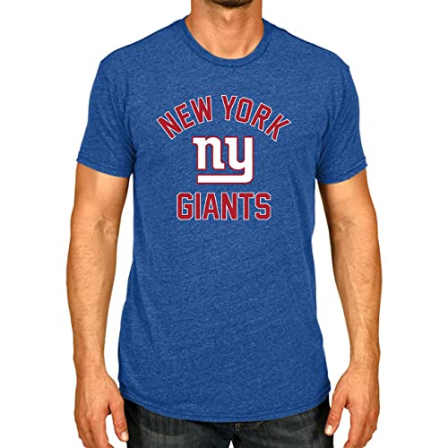 Team Fan Apparel NFL Adult Gameday T-Shirt - Cotton Blend - Tagless - Semi-Fitted - Unleash Your Team Spirit During Game Day (New York Giants - Blue, Adult Medium)